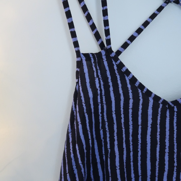 Passion Fusion Tent Dress Striped Blue and Black - Picture 4 of 6